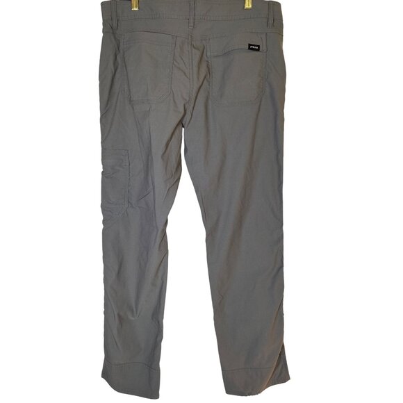prAna Mens O/S Stretch Zion Pant II Relaxed Fit Gray Cargo Hiking Snap Pants - Picture 8 of 10